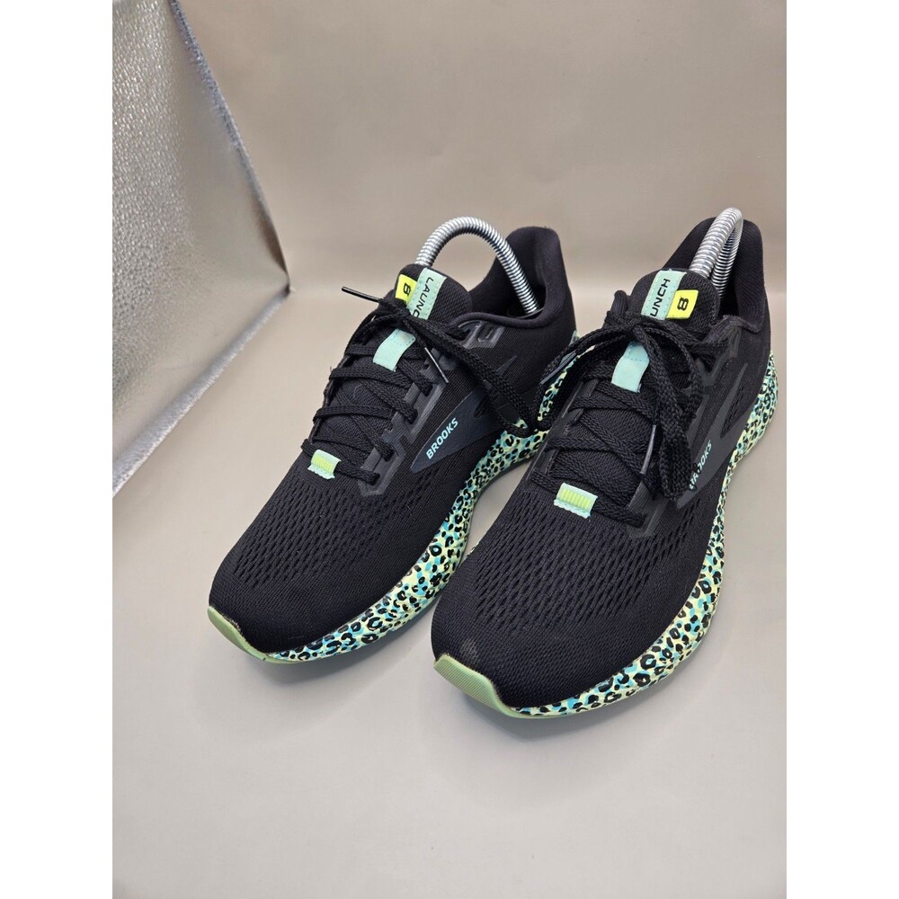 Brooks Launch 8 Shoes Women's 8 Black Leopard Cheetah Running Athletic Sneakers - Picture 4 of 9
